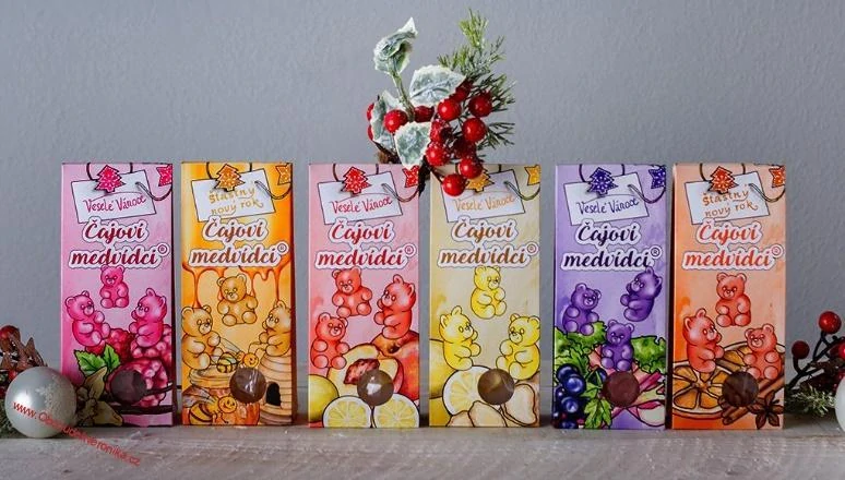Vánoční box čajových medvídků 6x50g