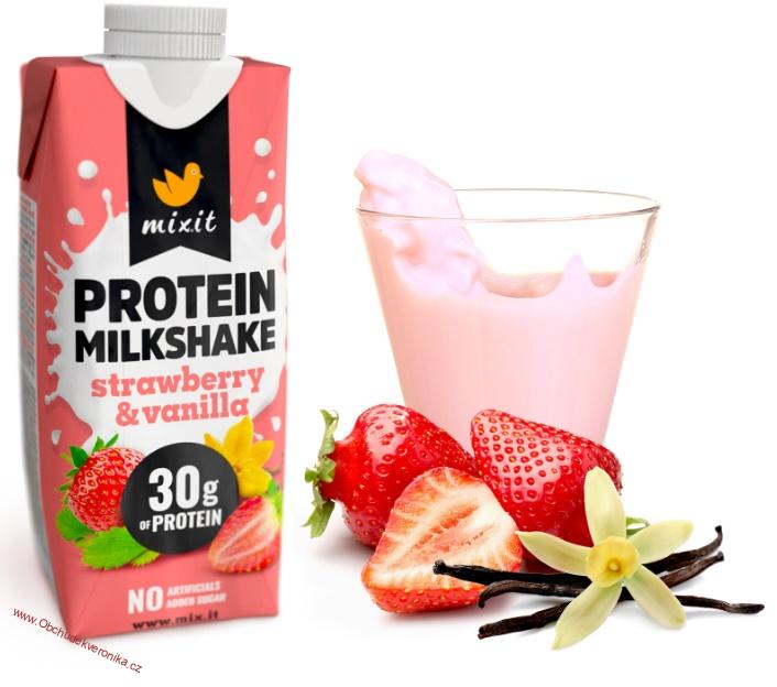 Mixit proteinový koktejl - Jahoda & vanilka 330ml