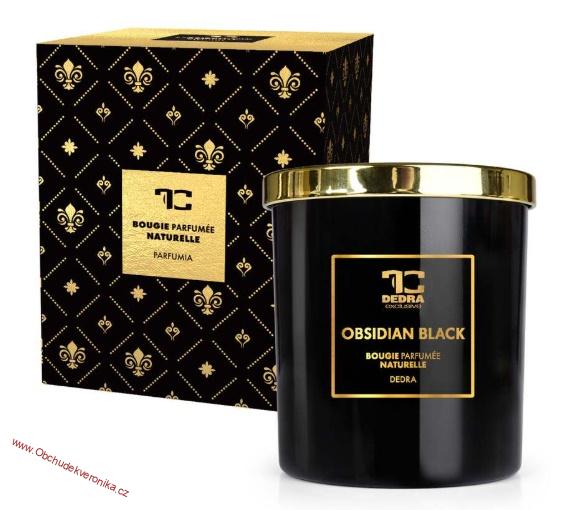 OBSIDIAN BLACK sójová vonná svíčka PARFUMIA® 250 ml