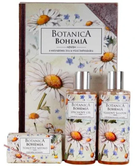 Botanica kosmetická sada – sprchový gel 200 ml, šampon 200 ml a mýdlo 100 g – s vůní heřmánku