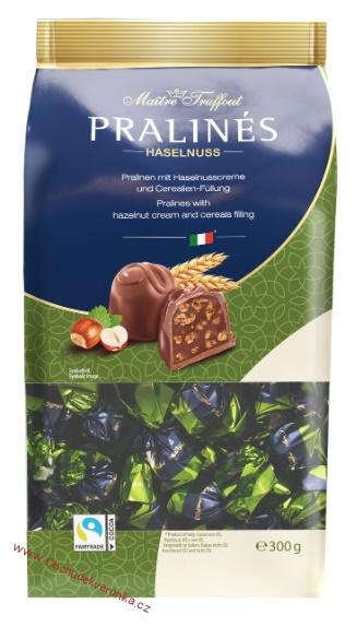 Maítre Truffout Pralinky s lískovým oříškem a lupínky 300g - DMT 31.07.2026