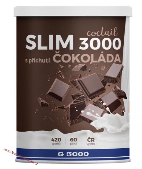 SLIM 3000 coctail čokoláda 420g - 60 porcí - DMT 06/2026 - doprodej