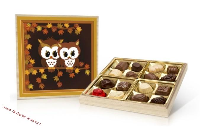 Sovičky - belgické pralinky v dřevěné dóze 200g