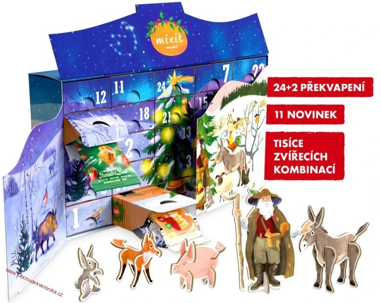 Velký adventní kalendář Mixit 1229g - DMT 22.03.2026 ( data minimální trvanivosti různá )