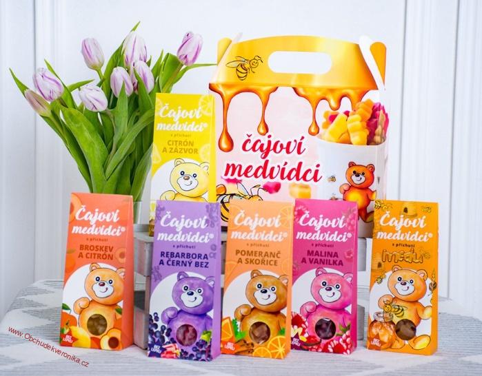 Akční dárkový box plný čajových medvídků 6x50g