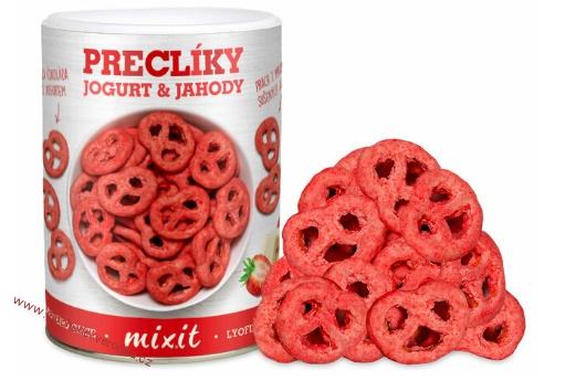 Mixit preclíky - Jogurtová čokoláda s jahodami 250g - DMT 28.04.2026