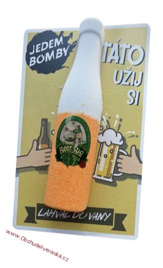 Šumivá pěnivá bomba do koupele 80 g – lahváč pro tatínka