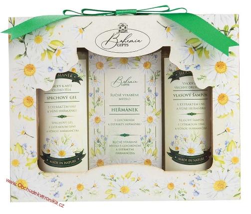 Kosmetická sada – heřmánek – gel 100ml, mýdlo 100g a šampon 100ml