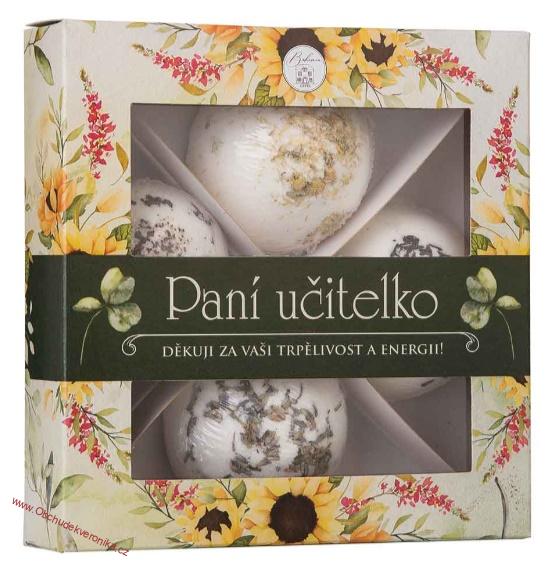 Kosmetický balíček pro paní učitelku – 4x pralinky do vany