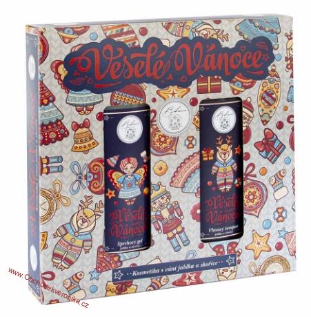 Kosmetická sada Veselé Vánoce – sprchový gel 250 ml a vlasový šampon 250 ml