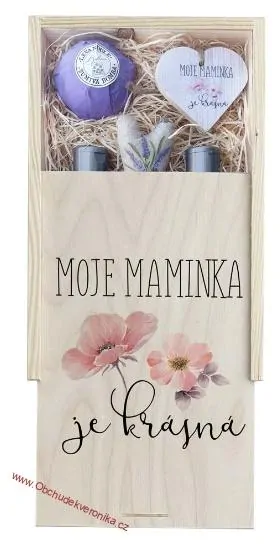 Dárková dřevěná bedna – Moje maminka je Krásná II.