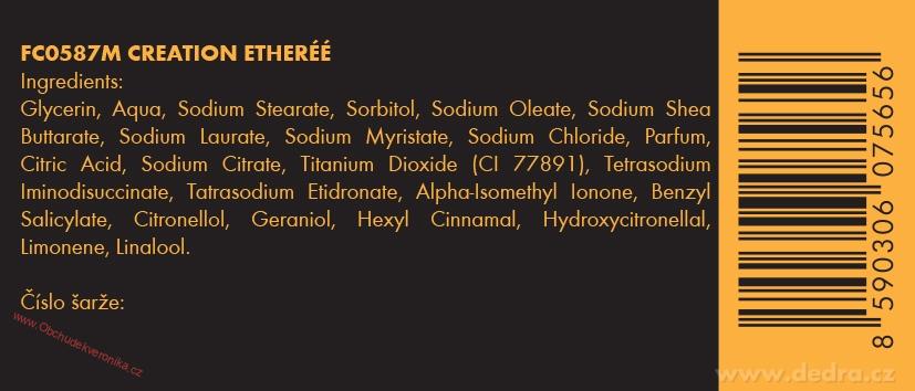 Přírodní rostlinné mýdlo s bambuckým máslem, CREATION ÉTHÉRÉE, 85g