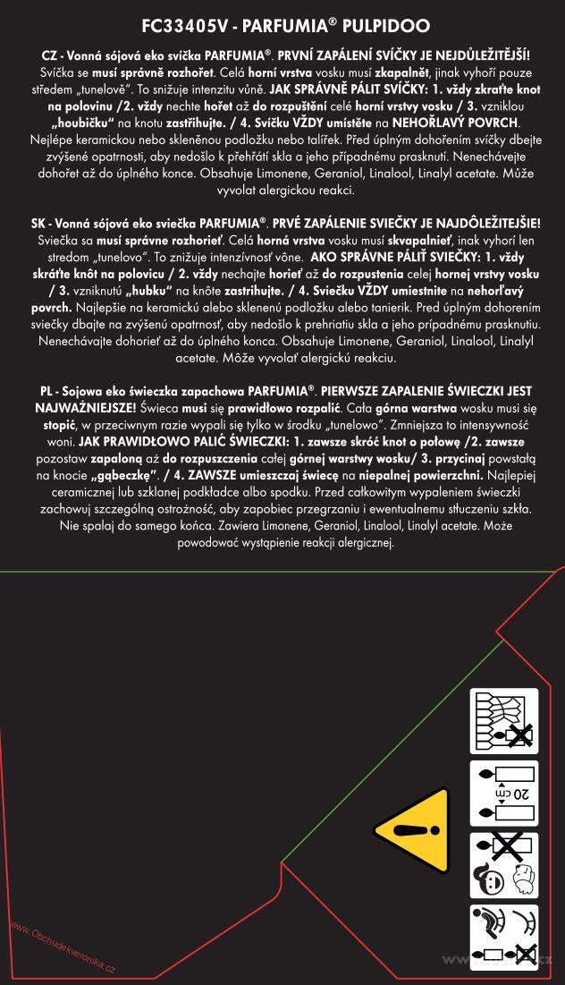 PULPIDOO votivní sójová svíčka PARFUMIA® 55 ml