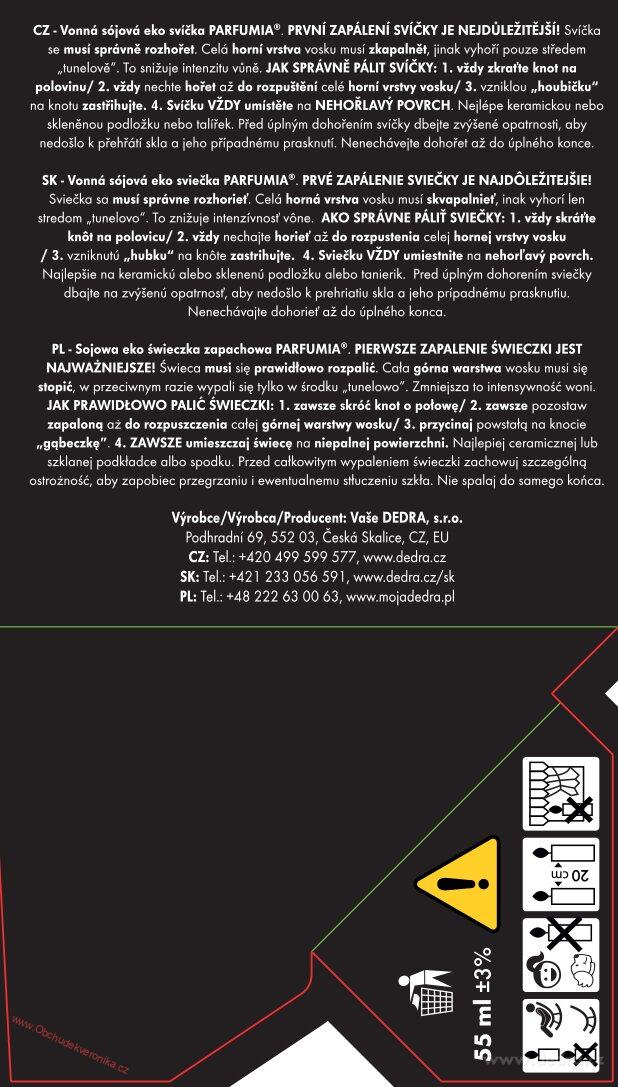 MIGNIGHT CHERRY votivní sójová svíčka PARFUMIA® 55 ml