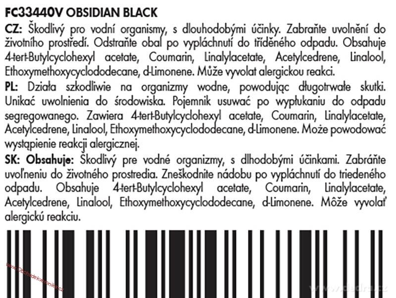 OBSIDIAN BLACK votivní sójová svíčka PARFUMIA® 55 ml