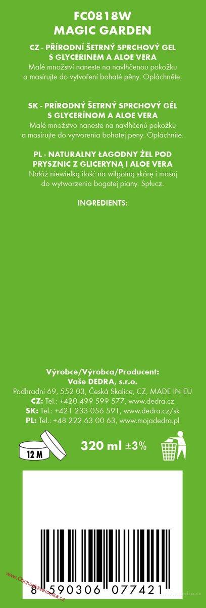 MAGIC GARDEN - exkluzivní šetrný sprchový gel s glycerinem & Aloe vera 320 ml