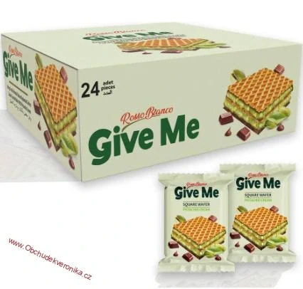 Rosso Bianco Give Me - Square Wafer Pistachio Cream 26g