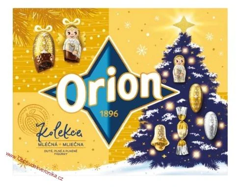 Orion Vánoční kolekce rodinná mléčná 350g - DMT 04/2026