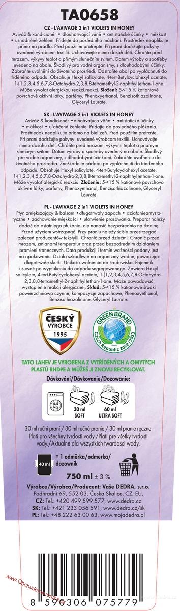 Avivážní kondicionér, VIOLETS IN HONEY, L'AVIVAGE®, 750 ml - exp. 23.01.2024