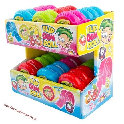 Flip Gum Rolls Double-Decker 16g x 4ks