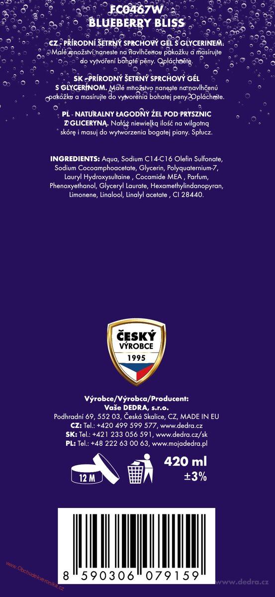 BLUEBERRY BLISS - šetrný sprchový gel s glycerinem 420 ml