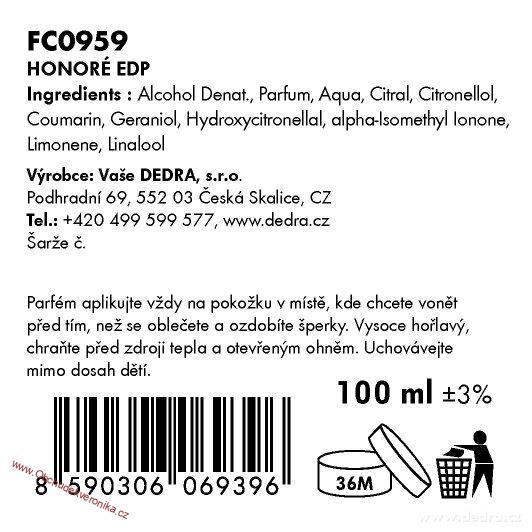 HONORÉ Eau de Parfum (EDP) 100 ml