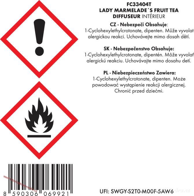 LADY MARMELADE tyčinkový difuzér PARFUMIA® 100 ml
