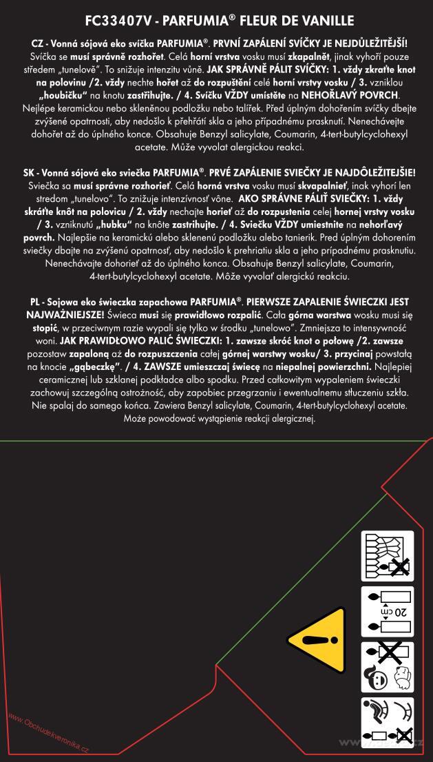 FLEUR DE VANILLE sójová vonná svíčka PARFUMIA® 250 ml