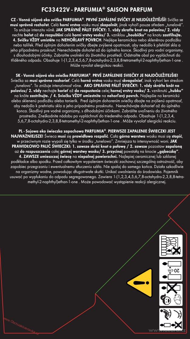 SAISON PARFUM sójová vonná svíčka PARFUMIA® 250 ml