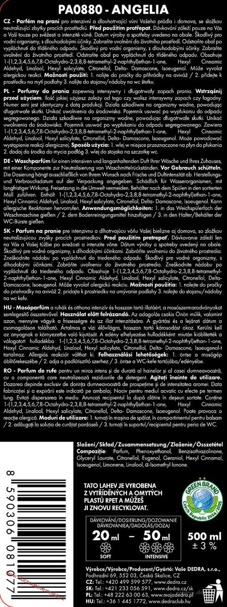 PARFUMAGE® ANGELIA Parfém na praní 500 ml