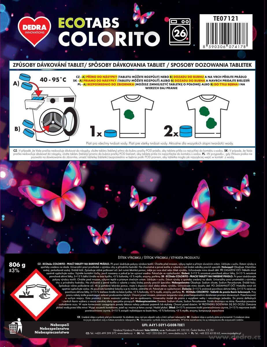 UNIVERSE Tablety na bílé & barevné prádlo ECOTABS 26 praní