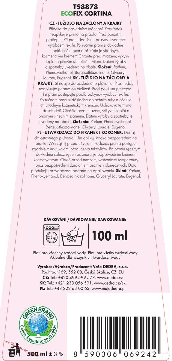 CORTINA FIX Tužidlo na záclony, krajky & speciální prádlo 500 ml