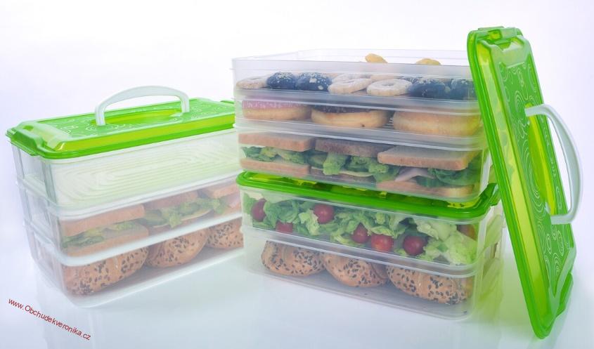 BUCHTONOŠ 3patrový box na potraviny 3 × 3500 ml