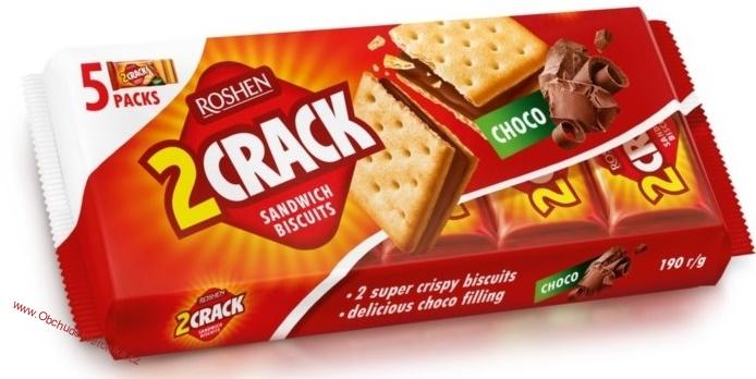 Roshen 2crack Sandwich biscuits choco 190g