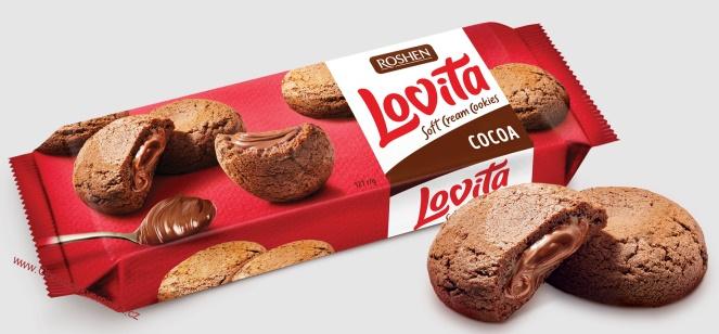 Roshen Lovita Soft Cream Cookies Choco 127g