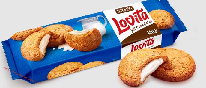 Roshen Lovita Soft Cream Cookies Milk 127g
