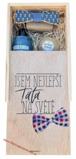 Dárková dřevěná bedna malá – Ten nejlepší táta na světě