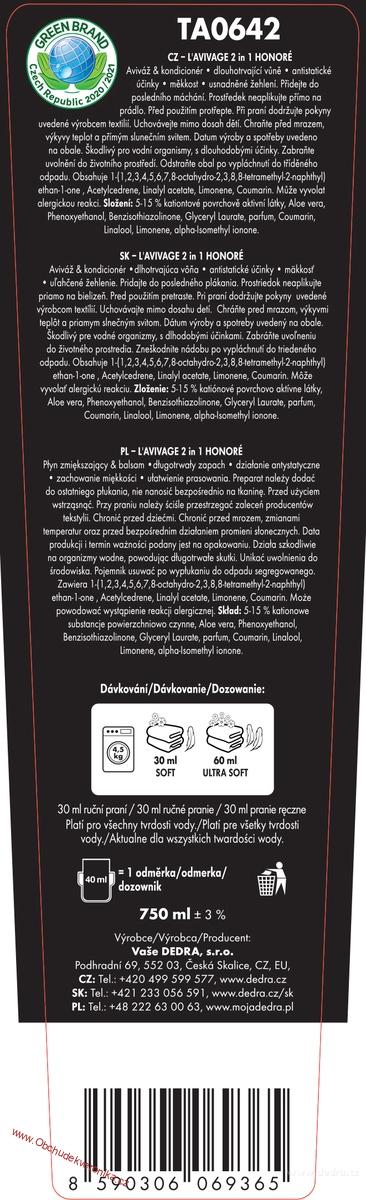 Avivážní kondicionér, HONORÉ, L'AVIVAGE®, 750 ml - 19.08.2024