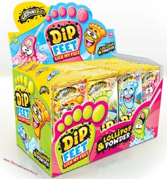JB DIP FEET – lízátko noha s ovocným práškem 9g x 4ks