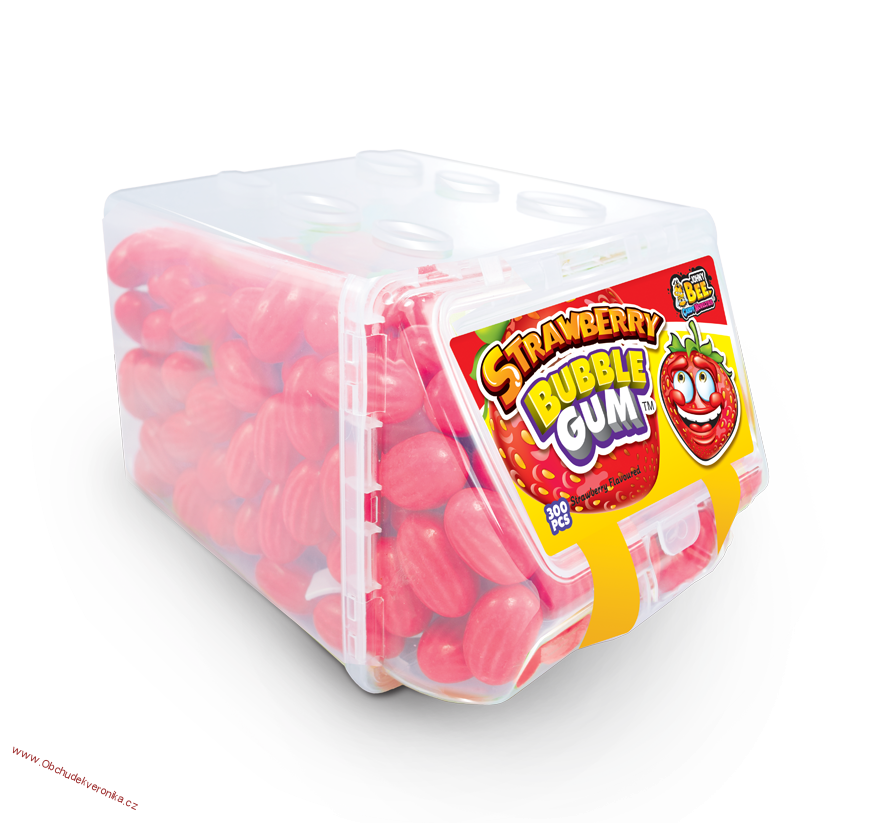 Johny Bee Bubble Gum Strawberry 6,5g x 50ks