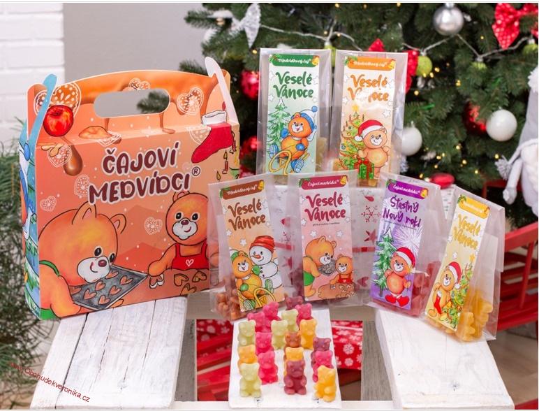 VÁNOČNÍ BALÍČEK ČAJOVÝCH MEDVÍDKŮ