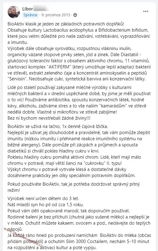 Bioaktiv klasik vanilka 150g - DMT 13.11.2025