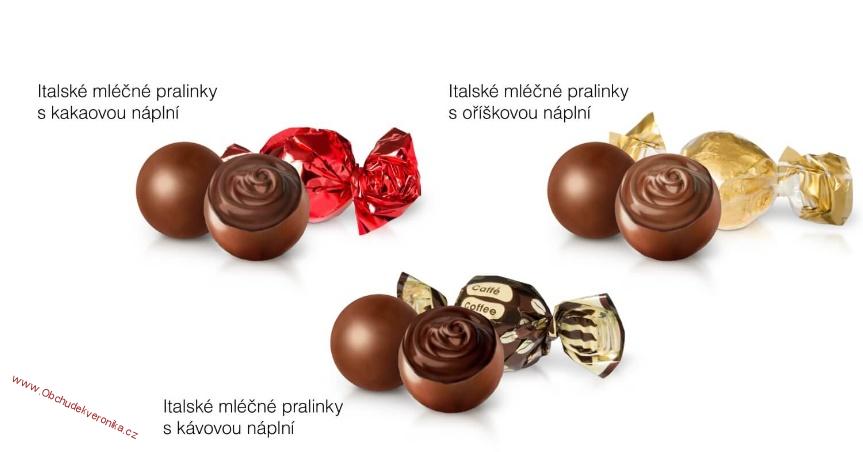 Čokoládové plněné pralinky - Vše nejlepší (barevná kolečka) 84g