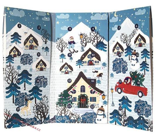 Basilur Adventní čajový kalendář Santa´s Village 24 sáčků - 42,4g