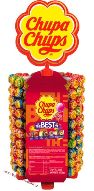 Chupa Chups Best of lízátka 12g x 200ks stojan