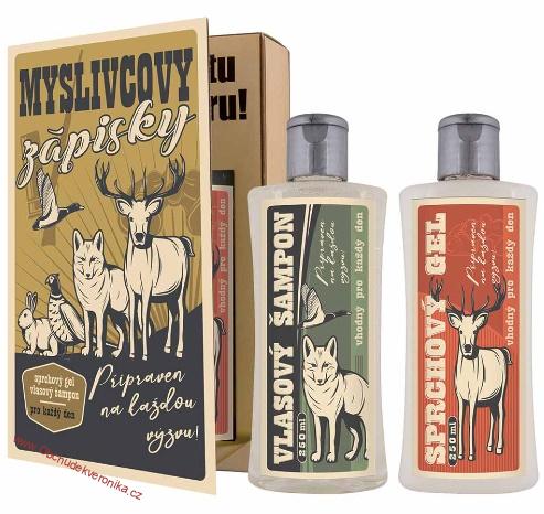 Kosmetická sada kniha pro myslivce – gel 250 ml a šampon 250 ml