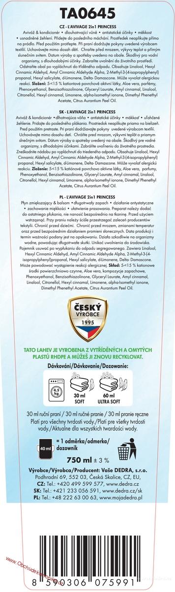 Avivážní kondicionér, PRINCESS, L'AVIVAGE®, 750 ml