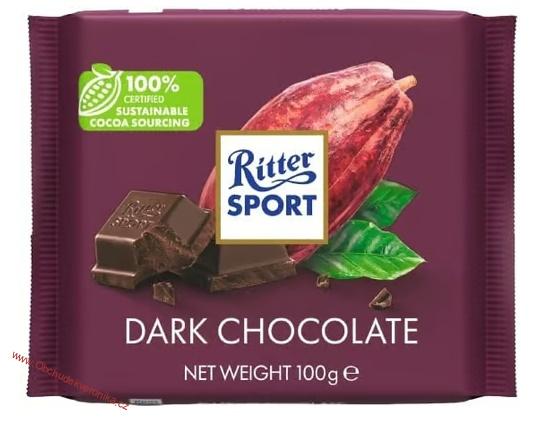Ritter Sport Halbbitter čokoláda s 50% kakaem z Pappua-Nové Guinei 100g 