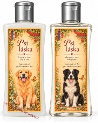 Kosmetická sada Kniha Psí láska – 2x sprchový gel 250 ml