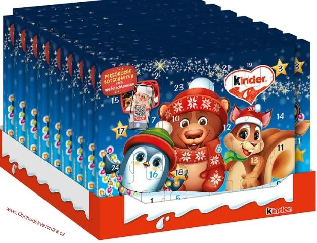 Kinder stolní adventní kalendář Vánoce - 113g - DMT 20.04.2025